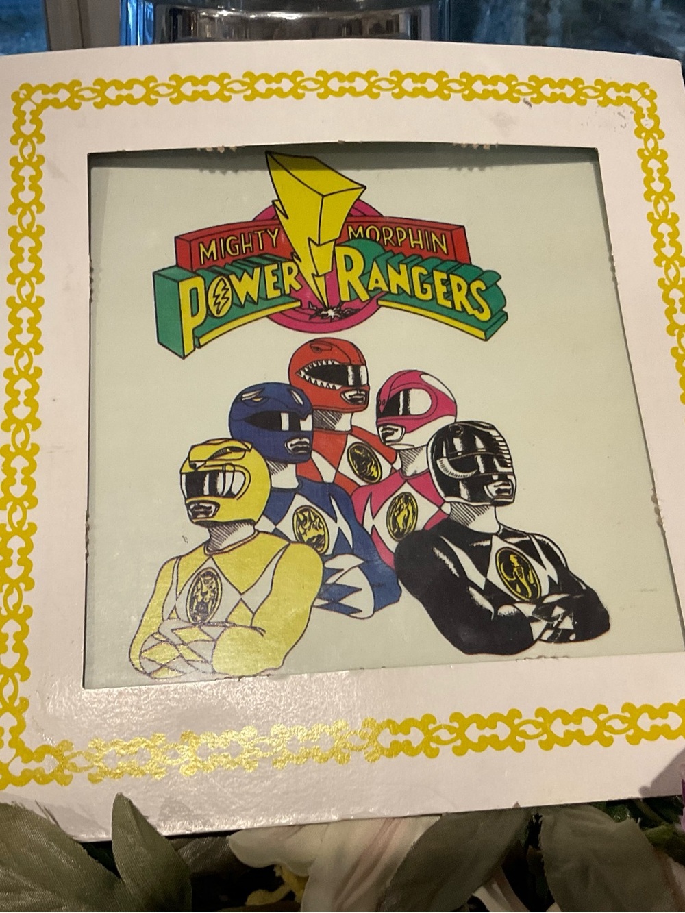 BP-Mighty Morphin Power Ranger Framed Art - Multicolor 5X5